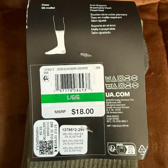 Under Armour Performance Crew socks - Picture 7 of 8